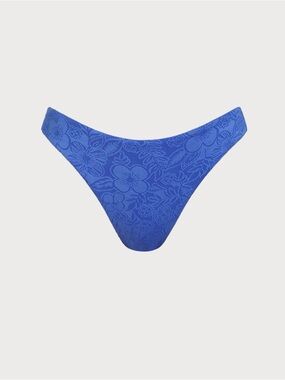 Berlook Blue Floral Textured Bikini Bottom